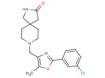8-{[2-(3-chlorophenyl)-5-methyl-1,3-oxazol-4-yl]methyl}-2,8-diazaspiro[4.5]decan-3-one