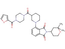 2-(2,2-dimethyltetrahydro-2H-pyran-4-yl)-4-(3-{[4-(2-furoyl)-1-piperazinyl]carbonyl}-1-piperidinyl)-1H-isoindole-1,3(2H)-dione