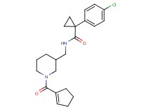 1-(4-chlorophenyl)-N-{[1-(1-cyclopenten-1-ylcarbonyl)-3-piperidinyl]methyl}cyclopropanecarboxamide