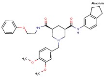 (3R,5S)-N-(2,3-dihydro-1H-inden-5-yl)-1-(3,4-dimethoxybenzyl)-N'-(2-phenoxyethyl)-3,5-piperidinedicarboxamide