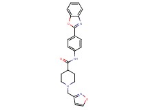 N-[4-(1,3-benzoxazol-2-yl)phenyl]-1-(3-isoxazolylmethyl)-4-piperidinecarboxamide