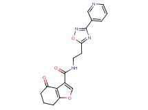 4-oxo-N-[2-(3-pyridin-3-yl-1,2,4-oxadiazol-5-yl)ethyl]-4,5,6,7-tetrahydro-1-benzofuran-3-carboxamide