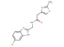 N-[(6-chloro-1H-benzimidazol-2-yl)methyl]-2-(2-methyl-1,3-thiazol-4-yl)acetamide