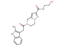N-(2-hydroxyethyl)-5-[(2-methyl-1H-indol-3-yl)acetyl]-4,5,6,7-tetrahydropyrazolo[1,5-a]pyrazine-2-carboxamide