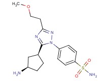 4-[5-[(1S*,3R*)-3-aminocyclopentyl]-3-(2-methoxyethyl)-1H-1,2,4-triazol-1-yl]benzenesulfonamide