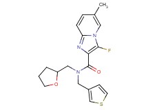 3-fluoro-6-methyl-N-(tetrahydrofuran-2-ylmethyl)-N-(3-thienylmethyl)imidazo[1,2-a]pyridine-2-carboxamide