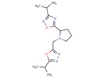 3-isopropyl-5-{1-[(5-isopropyl-1,3,4-oxadiazol-2-yl)methyl]-2-pyrrolidinyl}-1,2,4-oxadiazole