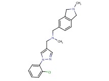 1-[1-(2-chlorophenyl)-1H-pyrazol-4-yl]-N-methyl-N-[(2-methyl-2,3-dihydro-1H-isoindol-5-yl)methyl]methanamine