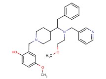 4-methoxy-2-[(4-{1-[(2-methoxyethyl)(3-pyridinylmethyl)amino]-2-phenylethyl}-1-piperidinyl)methyl]phenol
