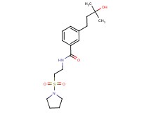3-(3-hydroxy-3-methylbutyl)-N-[2-(1-pyrrolidinylsulfonyl)ethyl]benzamide