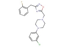 1-(3-chlorophenyl)-4-{[3-(2-fluorobenzyl)-1,2,4-oxadiazol-5-yl]methyl}piperazine