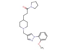 1-{[1-(2-methoxyphenyl)-1H-pyrazol-4-yl]methyl}-4-[3-oxo-3-(1-pyrrolidinyl)propyl]piperidine