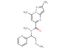 N-(2-methoxy-1-pyridin-2-ylethyl)-N,2,7-trimethylpyrazolo[1,5-a]pyrimidine-5-carboxamide