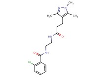 2-chloro-N-(2-{[3-(1,3,5-trimethyl-1H-pyrazol-4-yl)propanoyl]amino}ethyl)benzamide
