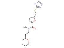 N-methyl-N-[2-(tetrahydro-2H-pyran-2-yl)ethyl]-5-[(4H-1,2,4-triazol-3-ylthio)methyl]-2-furamide