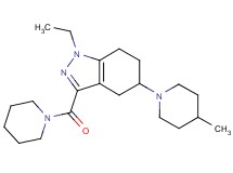 1-ethyl-5-(4-methyl-1-piperidinyl)-3-(1-piperidinylcarbonyl)-4,5,6,7-tetrahydro-1H-indazole