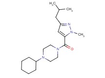 1-cyclohexyl-4-[(3-isobutyl-1-methyl-1H-pyrazol-5-yl)carbonyl]piperazine