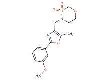 4-{[2-(3-methoxyphenyl)-5-methyl-1,3-oxazol-4-yl]methyl}-1,3,4-oxathiazinane 3,3-dioxide