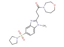 1-methyl-2-[3-(1,4-oxazepan-4-yl)-3-oxopropyl]-5-(pyrrolidin-1-ylsulfonyl)-1H-benzimidazole