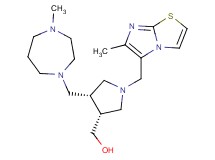 {(3R*,4R*)-4-[(4-methyl-1,4-diazepan-1-yl)methyl]-1-[(6-methylimidazo[2,1-b][1,3]thiazol-5-yl)methyl]pyrrolidin-3-yl}methanol