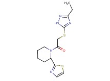 1-{[(3-ethyl-1H-1,2,4-triazol-5-yl)thio]acetyl}-2-(1,3-thiazol-2-yl)piperidine