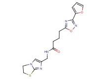N-(2,3-dihydroimidazo[2,1-b][1,3]thiazol-6-ylmethyl)-4-[3-(2-furyl)-1,2,4-oxadiazol-5-yl]butanamide