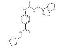 4-({[(1,4,5,6-tetrahydrocyclopenta[c]pyrazol-3-ylmethyl)amino]carbonyl}amino)-N-(tetrahydrofuran-2-ylmethyl)benzamide