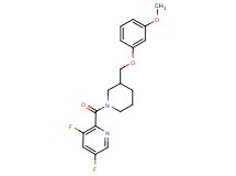 3,5-difluoro-2-({3-[(3-methoxyphenoxy)methyl]-1-piperidinyl}carbonyl)pyridine
