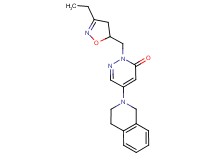 5-(3,4-dihydro-2(1H)-isoquinolinyl)-2-[(3-ethyl-4,5-dihydro-5-isoxazolyl)methyl]-3(2H)-pyridazinone