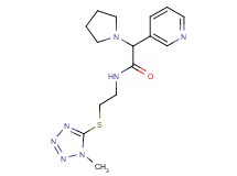 N-{2-[(1-methyl-1H-tetrazol-5-yl)thio]ethyl}-2-(3-pyridinyl)-2-(1-pyrrolidinyl)acetamide