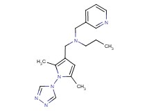 N-{[2,5-dimethyl-1-(4H-1,2,4-triazol-4-yl)-1H-pyrrol-3-yl]methyl}-N-(pyridin-3-ylmethyl)propan-1-amine