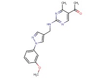 1-[2-({[1-(3-methoxyphenyl)-1H-pyrazol-4-yl]methyl}amino)-4-methylpyrimidin-5-yl]ethanone