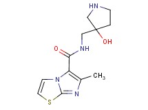 N-[(3-hydroxy-3-pyrrolidinyl)methyl]-6-methylimidazo[2,1-b][1,3]thiazole-5-carboxamide