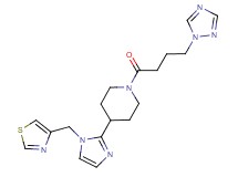4-[1-(1,3-thiazol-4-ylmethyl)-1H-imidazol-2-yl]-1-[4-(1H-1,2,4-triazol-1-yl)butanoyl]piperidine