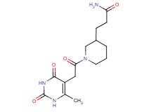 3-{1-[(6-methyl-2,4-dioxo-1,2,3,4-tetrahydro-5-pyrimidinyl)acetyl]-3-piperidinyl}propanamide