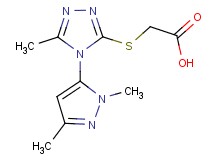 {[4-(1,3-dimethyl-1H-pyrazol-5-yl)-5-methyl-4H-1,2,4-triazol-3-yl]thio}acetic acid