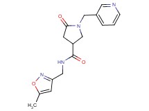 N-[(5-methyl-3-isoxazolyl)methyl]-5-oxo-1-(3-pyridinylmethyl)-3-pyrrolidinecarboxamide