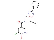 N-allyl-5-chloro-6-oxo-N-[(3-phenyl-1,2,4-oxadiazol-5-yl)methyl]-1,6-dihydropyridine-3-carboxamide
