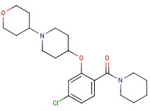 4-[5-chloro-2-(1-piperidinylcarbonyl)phenoxy]-1-(tetrahydro-2H-pyran-4-yl)piperidine