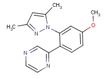 2-[2-(3,5-dimethyl-1H-pyrazol-1-yl)-4-methoxyphenyl]pyrazine