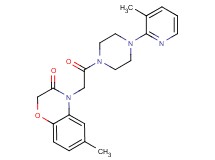 6-methyl-4-{2-[4-(3-methyl-2-pyridinyl)-1-piperazinyl]-2-oxoethyl}-2H-1,4-benzoxazin-3(4H)-one