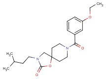 8-(3-ethoxybenzoyl)-3-(3-methylbutyl)-1-oxa-3,8-diazaspiro[4.5]decan-2-one