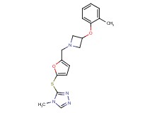 4-methyl-3-[(5-{[3-(2-methylphenoxy)-1-azetidinyl]methyl}-2-furyl)thio]-4H-1,2,4-triazole