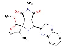 methyl (1R*,3S*,3aR*,6aS*)-1-isopropyl-5-methyl-4,6-dioxo-3-quinoxalin-2-yloctahydropyrrolo[3,4-c]pyrrole-1-carboxylate