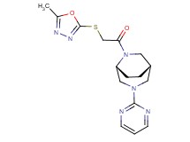 (1S*,5R*)-6-{[(5-methyl-1,3,4-oxadiazol-2-yl)thio]acetyl}-3-(2-pyrimidinyl)-3,6-diazabicyclo[3.2.2]nonane