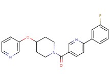 2-(3-fluorophenyl)-5-{[4-(pyridin-3-yloxy)piperidin-1-yl]carbonyl}pyridine