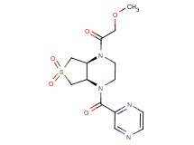 (4aR*,7aS*)-1-(methoxyacetyl)-4-(2-pyrazinylcarbonyl)octahydrothieno[3,4-b]pyrazine 6,6-dioxide