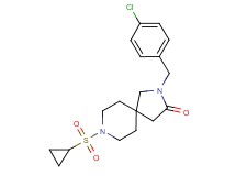 2-(4-chlorobenzyl)-8-(cyclopropylsulfonyl)-2,8-diazaspiro[4.5]decan-3-one