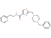 2-[(4-benzyl-1-piperazinyl)methyl]-N-[2-(2-pyridinyl)ethyl]-1,3-oxazole-4-carboxamide