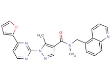 1-[4-(2-furyl)-2-pyrimidinyl]-N,5-dimethyl-N-(5-quinolinylmethyl)-1H-pyrazole-4-carboxamide